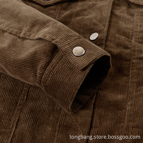Customizable Vintage Corduroy Casual Women's Jacket